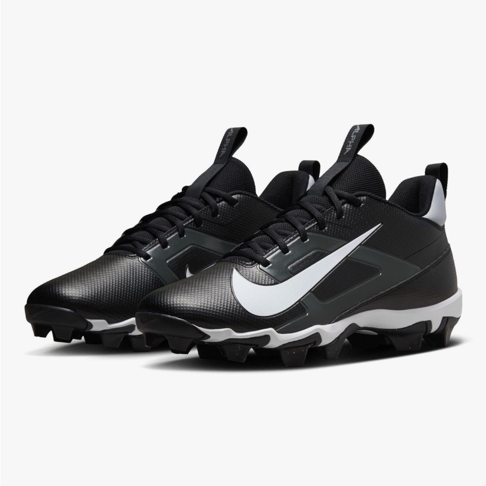 New Nike Men’s Alpha Menace 4 Shark Football Cleats Black White Size 11.5